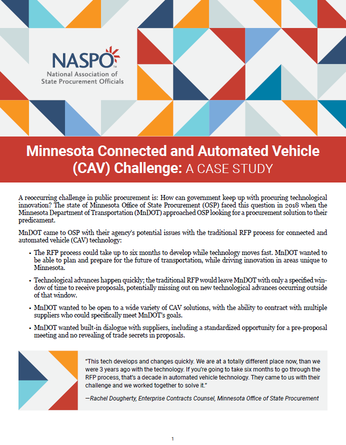 Minnesota Connected and Automated Vehicle (CAV) Challenge: A Case Study