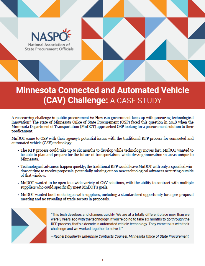 Minnesota Connected and Automated Vehicle (CAV) Challenge: A Case Study