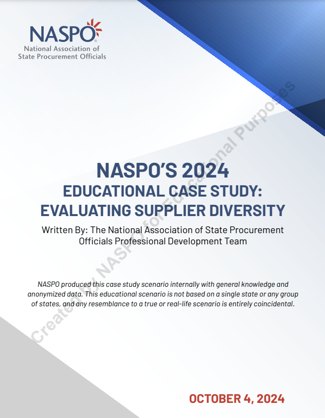 NASPO's 2024 Educational Case Study: Evaluating Supplier Diversity