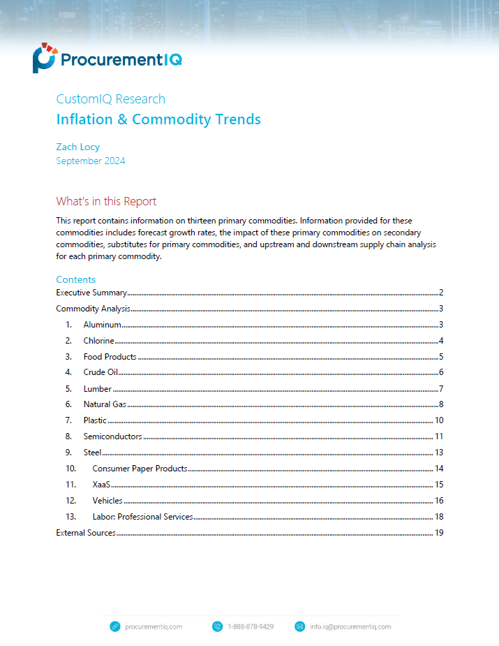 Procurement IQ 4th Quarter (2024) Inflation & Commodity Trends