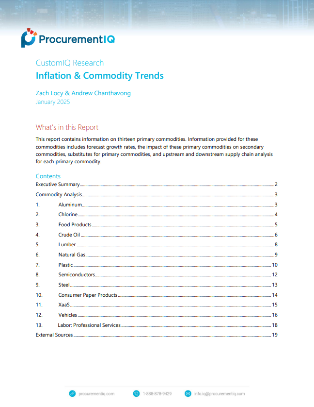 Procurement IQ - Inflation & Commodity Trends - January 2025